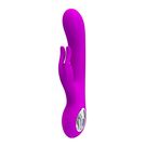 Вибратор с клиторальным отростком Hot Rabbit 19 см, лиловый