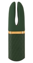 Вибратор с силиконовой вилкой Emerald Love Luxurious Split Tip, зелёный