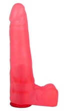 Насадка гелевая на страпон Harness 18 см, розовая