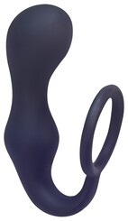 Анальный стимулятор с эрекционным кольцом Back Door Double Pleasure Anal Plug, черный
