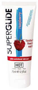Съедобная смазка HOT Superglide для орального секса со вкусом малины 75 мл