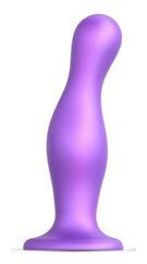 Фаллоимитатор Strap-On-Me Dildo Plug изогнутый, фиолетовый, 16,5 см, L