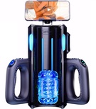 Мастурбатор интерактивный с насадками Thunder Cannon King PRO, чёрный