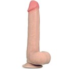 Фаллоимитатор на присоске Sliding Skin Dual Layer Dong 9.0" с мошонкой 17 см, телесный