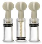 Набор из 3 вакуумных стимуляторов Clit And Nipple Twist Suckers, прозрачный