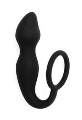 Lola Toys Эрекционное кольцо с анальным стимулятором Sensation, чёрное