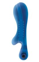 Мастурбатор с вибростимулятором мошонки Renegade Ball Tugging Stroker, синий