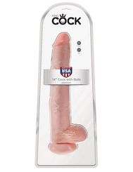 PipeDream King Cock Фаллоимитатор-гигант 14" Cock with Balls 37,5 см (PD5534-21), телесный
