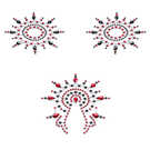Набор наклеек из красных и черных страз Breast & Pubic Jewelry Crystal Stiker