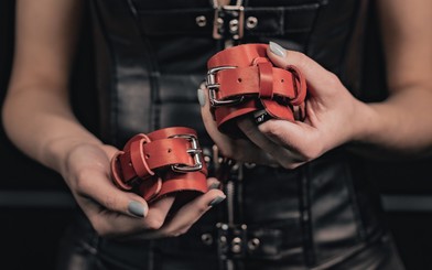 BDSM96 Наручники RED (01), красные