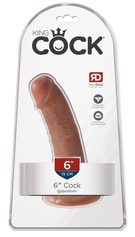 Фаллоимитатор-реалистик PipeDream King Cock 6" L=17 cm, d=4,3 cm, коричневый