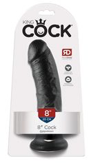 Фаллоимитатор-реалистик PipeDream King Cock 8" L=20,3 cm, d=4,6 cm, черный