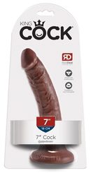 PipeDream Фаллоимитатор-реалистик 7" King Cock L=17,8 cm, d=4,1 cm (5445070000), коричневый