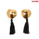 Пэстисы с пайетками круглые с кисточками Sexy Nipple Tassels, золото