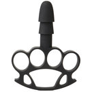Кастет со штырьком для насадок Doc Johnson Vac-U-Lock Knuckle Up, черный