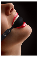 Ouch! Кляп-шарик Silicone Ball Gag, черный