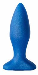 Коническая анальная пробка LoveToy 11,5 см, синий