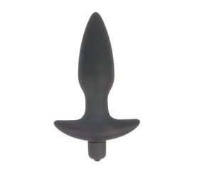 Sex Expert Анальная пробка с вибрацией 10,5 см, черная (SEM-55114)